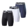 HULG 3 Pièces Short Running Homme À Séchage Rapide et Respirant pour Sportifs Étourdis - Shorts de Compétition Masculins