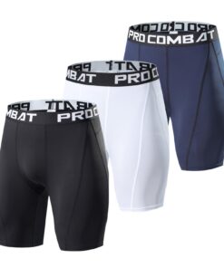HULG 3 Pièces Short Running Homme À Séchage Rapide et Respirant pour Sportifs Étourdis - Shorts de Compétition Masculins