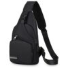 Cosiesnest Sacoche Homme Bandouliere Sac à Bandouliere en Toile 3 Poches Pour Homme & Femme à L'Envers, à Pied Ou à Vélo