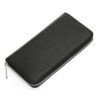 YSISTER Homme Portefeuille en PU rétro Zip Grande Capacité Sécurisé Grande Cadeau Anniversaire Noir