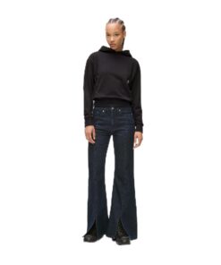 KARL LAGERFELD JEANS Femme Denim Taille Haute Évaséavec Fente, Jambe Évasée Taille confortable et élégante