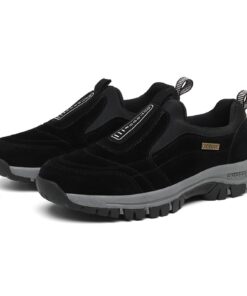 Chaussures de marche homme sans lacets orthopédiques pour travail et randonnée Full air