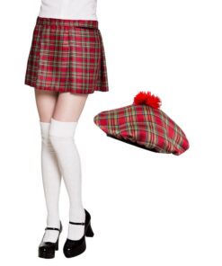 Boland Ensemble écossais pour femme rouge 10270252B Taille Unique