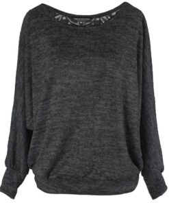 Emma & Giovanni Pull avec Dos Dentelle Noir Femme Élégant et Comfortable - Idéal pour la Saison Printanière - Offre Douc
