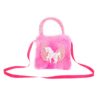 SUPVOX Sac à main licorne peluche pour fille portable avec bandoulière | Sac fourre-tout ideals pour école et shopping |