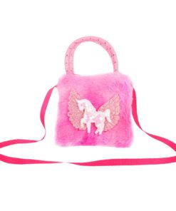 SUPVOX Sac à main licorne peluche pour fille portable avec bandoulière | Sac fourre-tout ideals pour école et shopping |