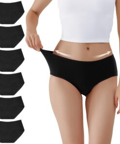 Culottes en coton femme confortables taille midi lot de 6 OEKO-TEX STANDARD 100 pour femmes adultes en milieu de journée
