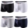 Boxers Casey Kevin Homme Coton Peigné 60 Fils - Lot de 4 Caleçons Individuellement Emballés - Sans Étiquette