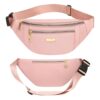 Sac Banane Grande Taille pour Femme et Homme, Ceinture Réglable Fanny Pack 3 Poches Zippées, Chic Banane Voyage pour Sor