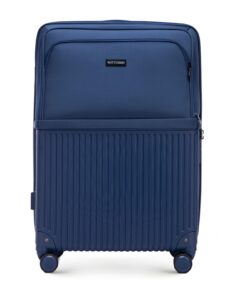 WITTCHEN Axis Bleu Marine | Trolley Grand Format ABS/Nylon Hybride | Constructeurs et Professionnels | Transport de Maté