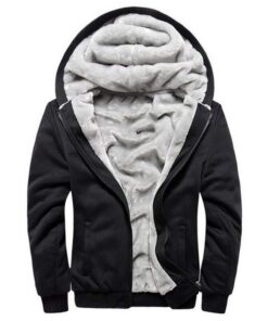 MANLUODANNI Sweats Homme Hiver Épais Veste Doublée Polaire Chaude Capuche Blousons Manches Longues