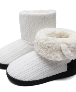 ONCAI Pantoufles Femmes Chauves-Souris D'hiver Chaudes Doublure En FourrureComfortables et Chaudes pour la Maison