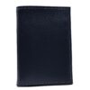 Charmoni Portefeuille Femme Homme Compact en Croûte de Cuir Vachette - Bleu Marine - 6 Emplacements Carte Crédit - Fente