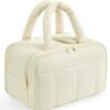 bagSmart Voyageur Trousse de Toilette, Grande Trousse de Voyage pour Femme, Trousse de Maquillage Légère avec Poignée, E