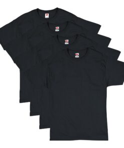 Hanes Homme T-Shirt Court Manches Lot de 4 Chemises Confort Soft