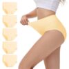 Culotte Nuozafemme Lot de 5 Coton Taille Haute Ventre Plat Confortable Respirant Élastique SEO Ölignon