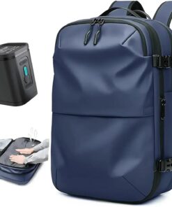 DUNSBY Sac à Dos Sous Vide 60L Approuvé Pour Vol pour Hommes et Femmes avec Pompe À Vide et Compression