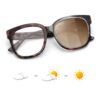 JIM HALO Lunettes anti-lumière Bleue pour Femme Carrées Surdimensionnées Métal CP Temples