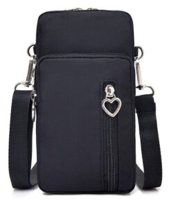 Sac à bandoulière LTLSZRN Femme Porter TelPortable, Portefeuille Femmina, Petit Sac Téléphone Nylon Reglable Épaule...