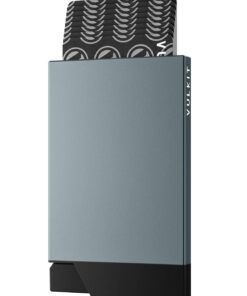 VULKIT Porte Carte Metallique Sécurisé RFID Gris Sidéral pour Homme ou Femme
