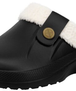 ChayChax Femme Hiver Sabots Fourrées Homme Pantoufles Chaussures Maison Imperméables Jardin Intérieur et Extérieur