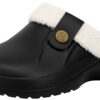 ChayChax Femme Hiver Sabots Fourrées Homme Pantoufles Chaud Peluche Chaussons Maison Imperméables Élevés pour la Saison