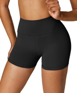Short de sport woman en coton taille haute anti-tranparent confortable respirant pour yoga et fitness Course à pied Cycl
