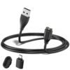 Chargeur Garmin Compatible avec les Série Venu, Fenix et Vivoactive, USB à Type-C, Port Protecteur 50CM