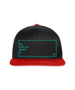 Spreadshirt Casquette Snapback Personnalisée avec Photo, Texte ou Logo, Idée Cadeau pour Famille et Amis, Confort Maxi e