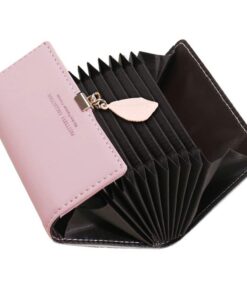 SAMKING Porte-Cartes de Crédit en Cuir Véritable pour Femmes avec Protection RFID - Fermeture Éclair - Portefeuille Femm