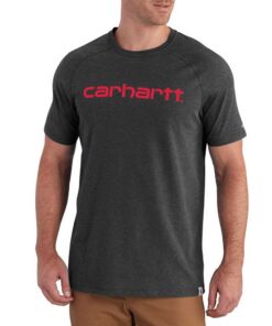 Titre SEO optimisé : Carhartt Force Cotton Delmont Graphic Short Sleeve T-Shirt Homme - Housse de lit en coton 100%, Tai