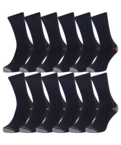 Iron Mountain IMSCK221 chaussettes de travail rembourrées recyclées pour hommes (12 paires) chaudes et confortables, tra
