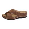 Chaussures d'été orthopédiques femme talon marron 43 EU