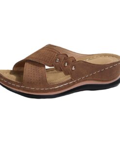 Chaussures d'été orthopédiques femme talon marron 43 EU