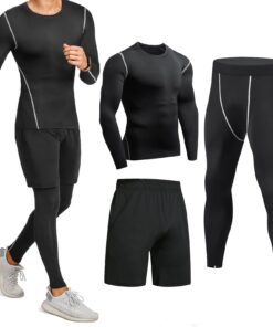 Niksa Ensemble Compression Homme Tenue Sport Fitness Vêtement Running Tee Shirt Compression Legging Sport Short Running