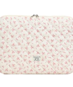 Housse Portable Rose L, Protection Maxime Ordinateur 13/14/15 Pouces, Sac Matelassé Pochette Fourre-ToutCompatible aveco