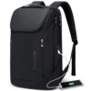 BANGE Sac à dos professionnel étanche pour ordinateur portable de 15,6" avec port de charge USB et poche de rangement, s