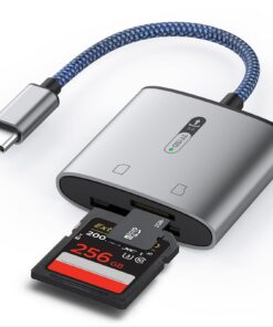 Lecteur de Carte SD USB C pour Phone Galaxy S23/S22, MacBook Pro/Air, Avec Double Emplacement Micro-SD pour Carte Mémoir