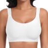 Soutiens-Gorge Femme Sans Armature Confort Sans Coutures Classique Col U avec Coussinets Ajustables - Brassière Femme Do