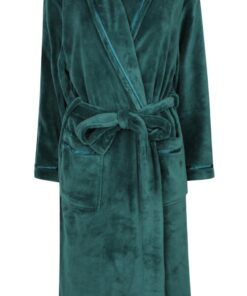 Robe de chambre douce en polaire ornée de rubans pour femme en hiver confortable et élégante 52 cm taille L