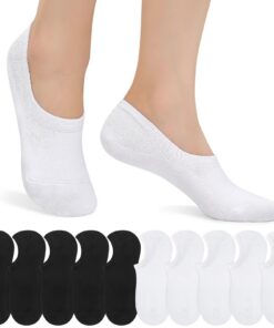 IceReco 10 Paires Chaussettes Invisibles Femme Chic et Comodo Femme Coton OEKO-TEX STANDARD 100