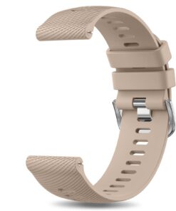 Bracelet Wanme Compatible avec Garmin Forerunner 255, Vivoactive 4, Venu 3, Venu 2, Forerunner 265, 22mm Silicone Thé à