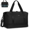 Sac de voyage ECOHUB pour femme, cabine de soute Ryanair, 20L-28L, noir, recyclé_global
