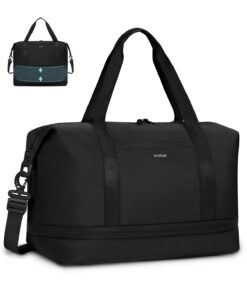 Sac de voyage ECOHUB pour femme, cabine de soute Ryanair, 20L-28L, noir, recyclé_global