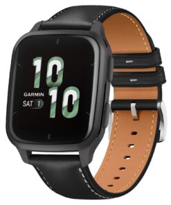 bracelet cuir garmin forerunner 570 noir compatible