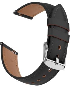 Wanme 18mm 20mm 22mm Bracelet de Montre en Cuir Homme Femme | Dégage Rapidement | Taille Adaptable | Trendy Style | Gran