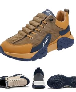 OURBUFAN Chaussures sport basses orthopédiques confortables pour homme, pour la marche, pour courir