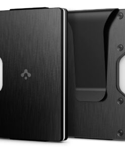 Spigen Porte-Cartes de Crédit RFID Bloqué avec Fermeture Élastique EDC Wallet S - Noir