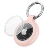 Wanme Airtag Porte Clé Étuis Étui Couvercle Imperméable TPU Protection Résistante à Scratch Maisons Rose
