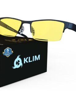 KLIM Optics Lunettes Anti Lumière Bleue - Protection Écran Haute Qualité pour Gamers (PC/Mobile/TV) - Filtre Anti-Fatigu